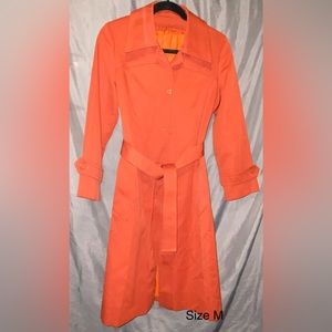 Orange trench coat